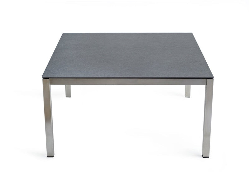 Arolla Table basse 73x73cm H:38cm en inox brossé avec céramique 
