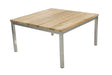 Arolla Table basse 73x73cm H:38cm en inox brossé avec Teck 