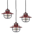 Barebones Edison String lights guirlandes 3 lampes Red 