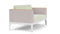 Barlow Tyrie Aura Deep Seating Canapé lounge 2 places avec coussins Armature Artic White - Faces latérales Pearl Mint 3967V Laminé Waterproof 