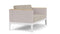 Barlow Tyrie Aura Deep Seating Canapé lounge 2 places avec coussins Armature Artic White - Faces latérales Pearl Stone 3988V Laminé Waterproof 