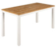 Barlow Tyrie Aura Dining Table 140 (139x71cm) Plateau Teck Plateau Teck et Armature Artic White 