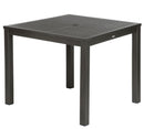 Barlow Tyrie Aura Dining Table 90 (90x90cm) Plateau lattes aluminium Armature et Plateau Graphite 