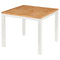 Barlow Tyrie Aura Dining Table 90 (90x90cm) Plateau Teck Plateau Teck et Armature Artic White 