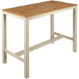 Barlow Tyrie Aura High Dining Table haute de bar 140 (139x71cm) Plateau Teck Plateau Teck et Armature Champagne 