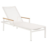 Barlow Tyrie Aura Occasional Chaise longue Armature Artic White - Toile Pearl 