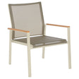 Barlow Tyrie Aura Occasional Fauteuil Club lounge Armature Champagne - Toile Titanium 