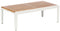 Barlow Tyrie Aura Occasional Low Table 120 - Table basse 120x66cm H:41cm Plateau Teck et Armature Artic White 