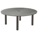 Barlow Tyrie Equinox Dining Table 180 (ronde Ø180cm) inox laqué - Plateau céramique Armature Graphite - Céramique Dusk 