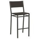 Barlow Tyrie Equinox High Dining Chaise haute de bar inox laqué Armature Graphite - Toile Carbon Sunbrella® 