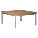 Barlow Tyrie Equinox Occasional Low Table 100 - Table basse 100x97cm H:48cm inox Plateau Teck 