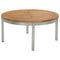 Barlow Tyrie Equinox Occasional Low Table 100 - Table basse ronde Ø102cm H:48cm inox Plateau Teck 