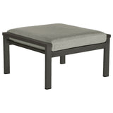 Barlow Tyrie Equinox Occasional Repose-pieds Pouf Ottoman inox laqué avec coussin 