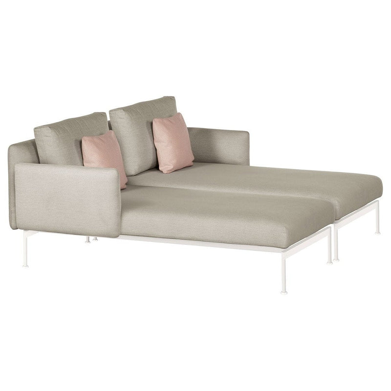 Barlow Tyrie Layout Deep Seating Double Chaise - Double seats et single backs + single low arms - avec coussins 