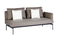 Barlow Tyrie Layout Deep Seating Double Corner Seat + Low Arm - avec coussins 