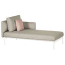 Barlow Tyrie Layout Deep Seating Single Chaise - Double seat et single back + single low arm - avec coussins 