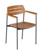 Barlow Tyrie Layout Dining Fauteuil repas empilable Armature Forge Grey 