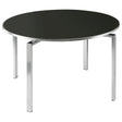 Barlow Tyrie Mercury Dining Table 120 (ronde Ø120cm) Plateau en verre Charcoal Glass 