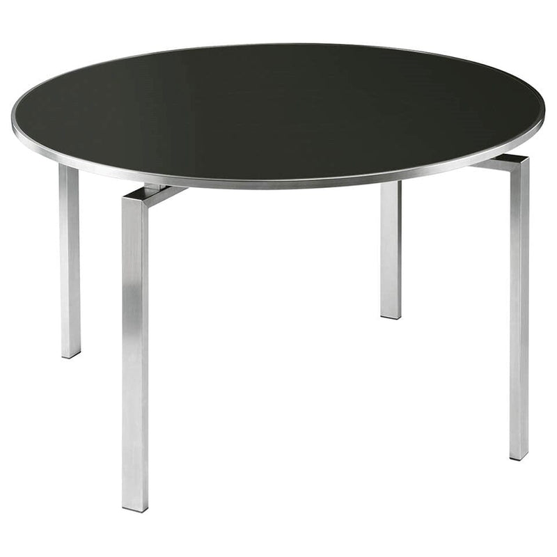 Barlow Tyrie Mercury Dining Table 120 (ronde Ø120cm) Plateau en verre Charcoal Glass 