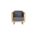 Cane-line Angle Fauteuil Club Lounge avec armature en teck, coussins inclus (54010) 