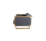 Cane-line Angle Fauteuil Club Lounge avec armature en teck, coussins inclus (54010) 