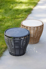 Cane-line Basket Structure Table basse Ø75cm, Plateau en sus (53201) 