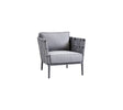 Cane-line Conic Fauteuil Club Lounge, coussins inclus (8437) Light grey 