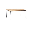 Cane-line Core Table repas 160x90cm (50127) Lava grey (Aluminium) Plateau teck 