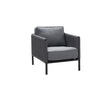 Cane-line Encore Fauteuil Club Lounge, cousins inclus (5470) Dark grey (Cordes Cane-line Soft Rope)/Lava grey armature Grey Cane-line AirTouch 