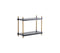 Cane-line Frame shelving system high étagère complète 2 étages h: 84cm (5790) Teak (teck) avec Lava grey (Aluminium) 