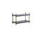 Cane-line Frame shelving system low étagère complète 2 étages h: 64cm (5789) Teak (teck) avec Lava grey (Aluminium) 
