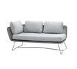 Cane-line Horizon Canapé 2 places Module Droite, coussins inclus (5506) Light grey (Résine tressée, Cane-line Weave) Tissu Natté Light grey 