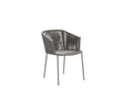 Cane-line Moments Fauteuil repas empilable, coussin en sus (7440) Grey (Cordes Cane-line Soft Rope) 