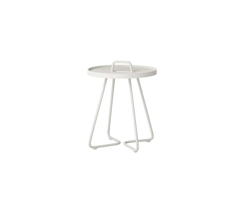 Cane-line On-the-move Side Table Extra-Small Ø 37cm H:46.5cm (5062) White (Aluminium) 