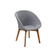 Cane-line Peacock Rope Fauteuil repas avec pieds en teck INDOOR (5454), coussin en sus 