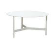 Cane-line Twist Coffee Piètement pour Table basse Large Ø 90cm H:44cm, plateau en sus (5012) White (Aluminium) 