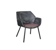 Cane-line Vibe Fauteuil Club Lounge, coussins en sus (5407) Black (noir)/Anthracite (Résine tressée, Cane-line Weave) 