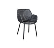 Cane-line Vibe Fauteuil repas (5406), coussin en sus Black (noir)/Anthracite (Résine tressée Cane-Line Weave) 