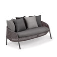 Dedon Ahnda 2-seater / Canapé 2 places, coussins en sus Graphite 108 