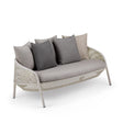 Dedon Ahnda 2-seater / Canapé 2 places, coussins en sus White Quartz 106 
