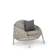 Dedon Ahnda Lounge chair, coussins en sus White Quartz 106 