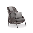Dedon Ahnda Wing chair, coussins en sus Graphite 108 
