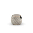 Dedon Dala Base Stool Ø46cm, H: 44cm, coussin en sus Ibiza 167 