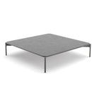 Dedon Izon Set Coffee Table 120x120cm, avec mineral composite plateau en Lava Lava 344 