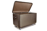 Dedon LA MALLE Coffre de rangement pour coussins XL, avec roues Bronze 040 