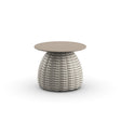 Dedon Porcini Set Side Table / Table d'appoint Ø51cm, hauteur: 40cm, Base tressée Carrara 117 