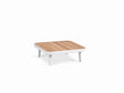 Diphano Diamond Table basse A teck (68x68cm) White AF08 + Teck Naturel 