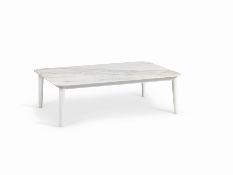 Diphano Diamond Table basse S Céramique (112x72cm) White AF08 + Céramique Carrara White 