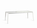 Diphano Icon Table repas 226x104cm White AF08 + Céramique Carrara White 6K03 