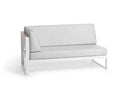 Diphano Landscape-Teak Right double Seat avec teck - Set de coussins inclus White AF08 + Teck Naturel + Tissu Shine C531 